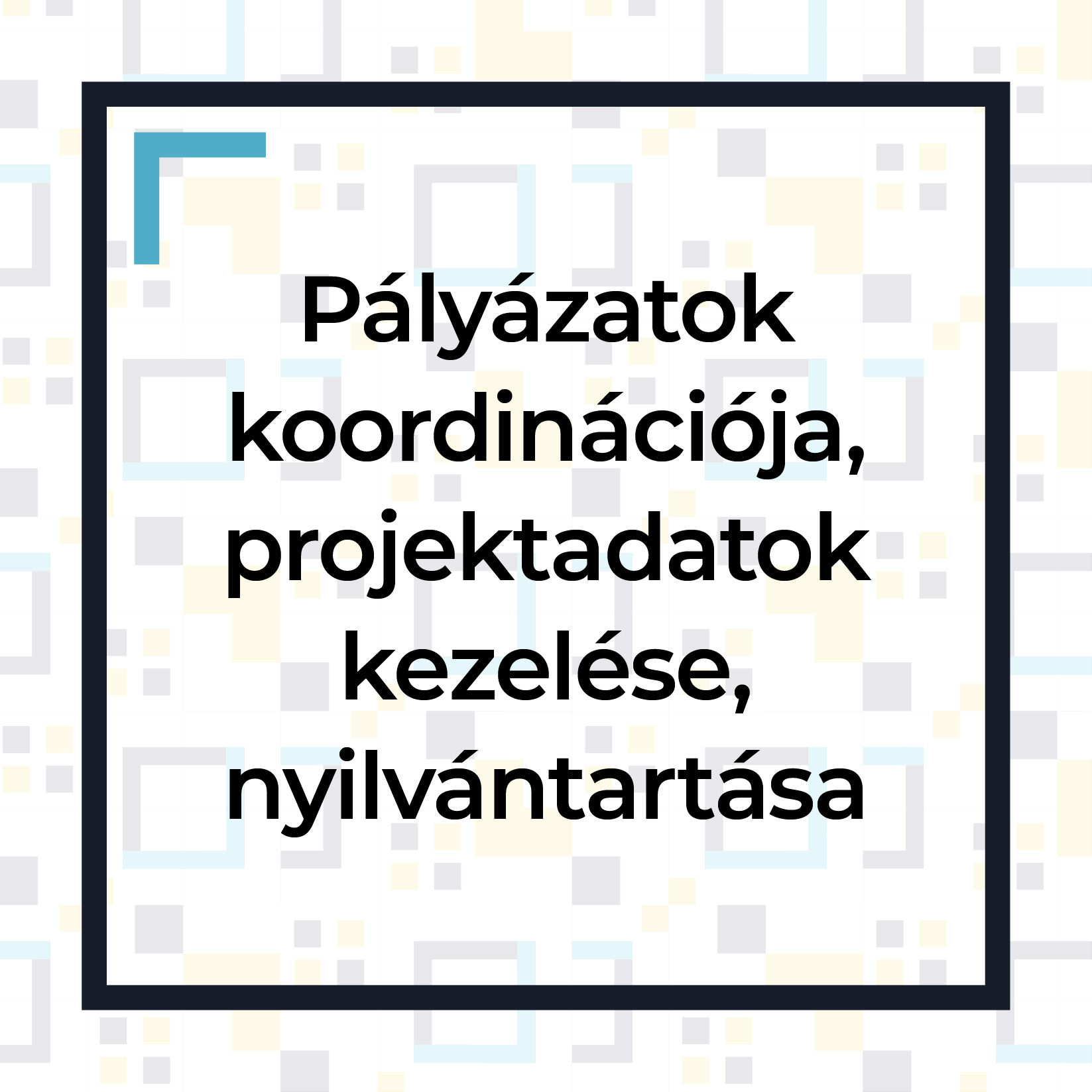 Pályázatok koordinációja, projektadatok kezelése, nyilvántartása